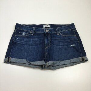 PAIGE 5 Pocket Tyson Destructed JIMMY JIMMY Cuffed Hem Distressed Denim Shorts
